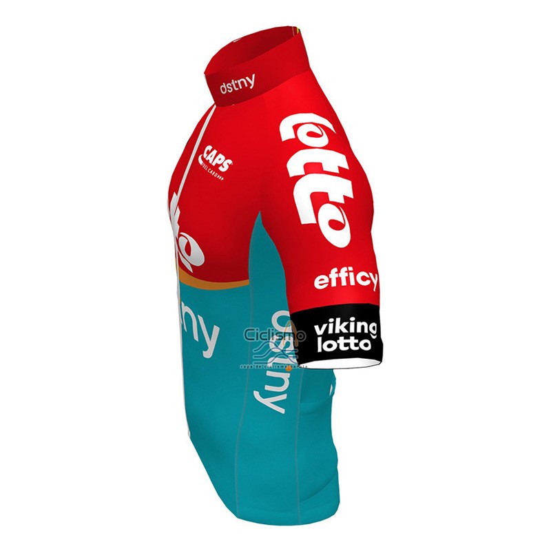 Lotto Dstny Ropa Ciclismo Culotte Corto 2023 Mangas Cortas Rojo Azur